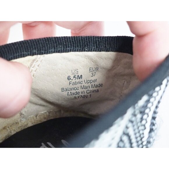 Sam Edelman Lynn 1 Black & White Geometric Espadrilles Flats, Size 6.5 (US) - Picture 7 of 10